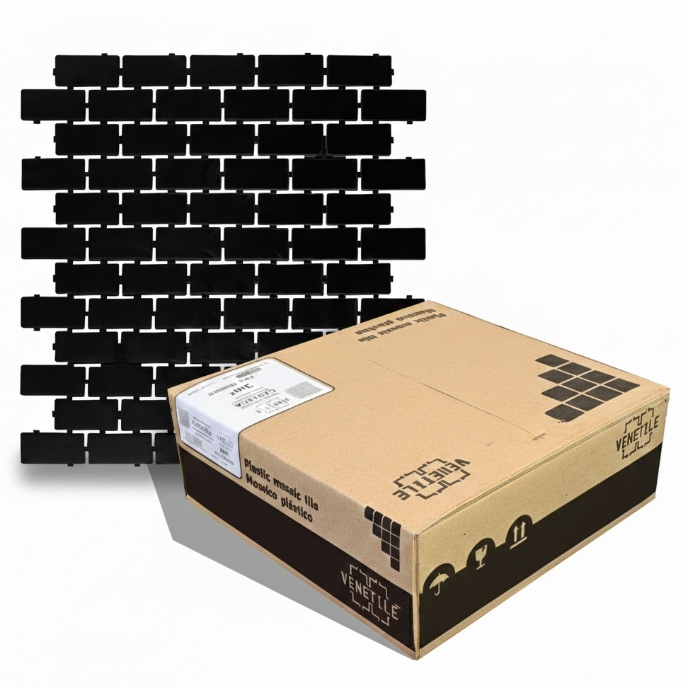 Revestimiento Plástico Brick Negro 3m2