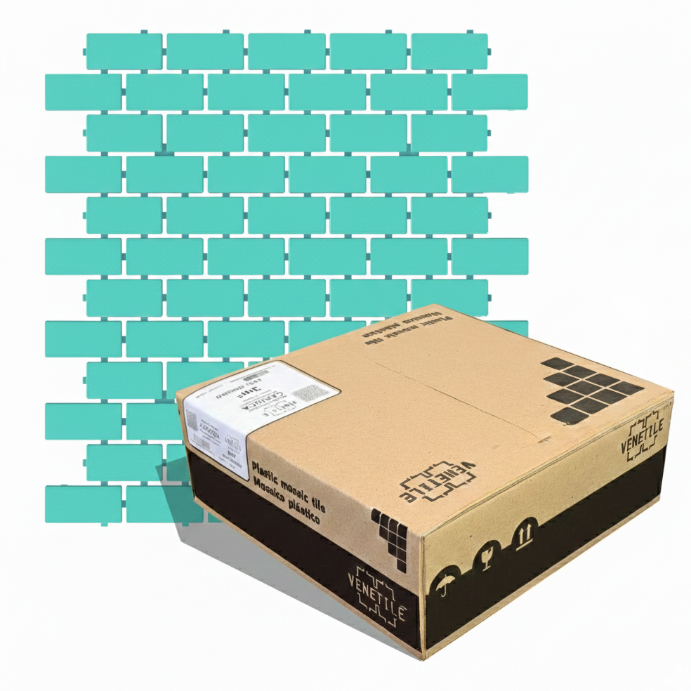 Revestimiento Plástico Brick Verde Agua 3m2