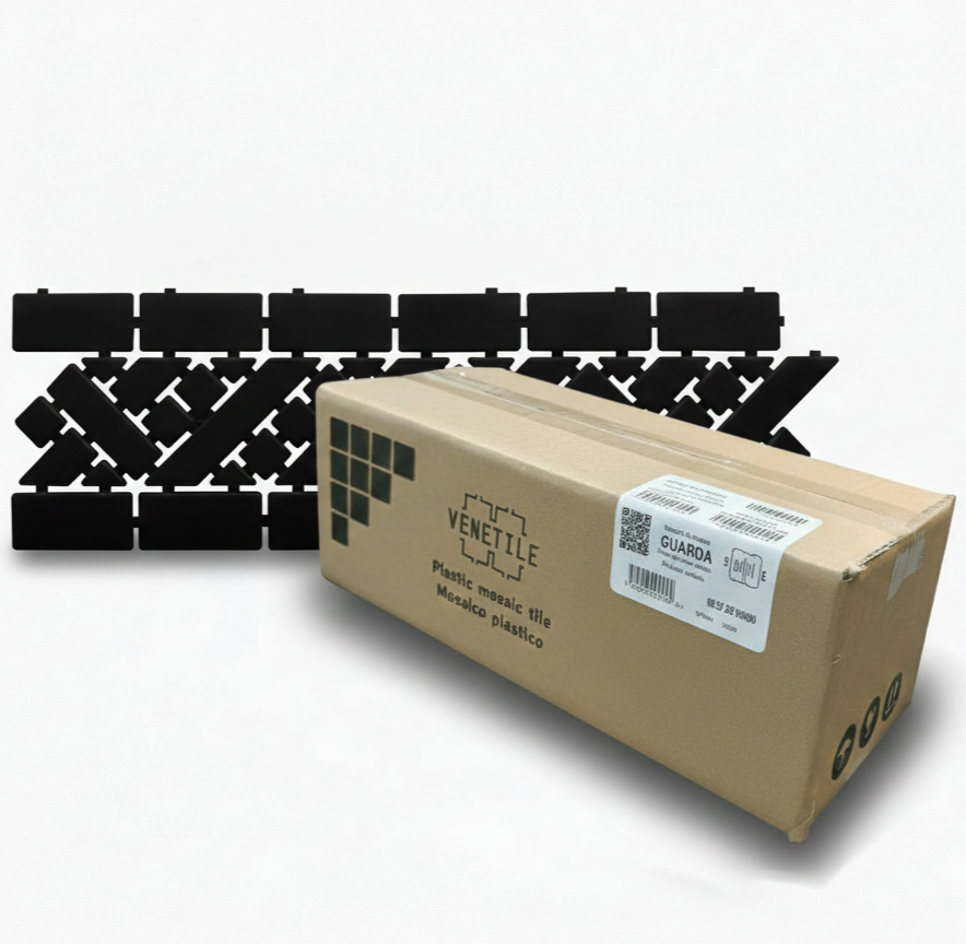 Revestimiento Plástico Guarda Angosta Negro 10m