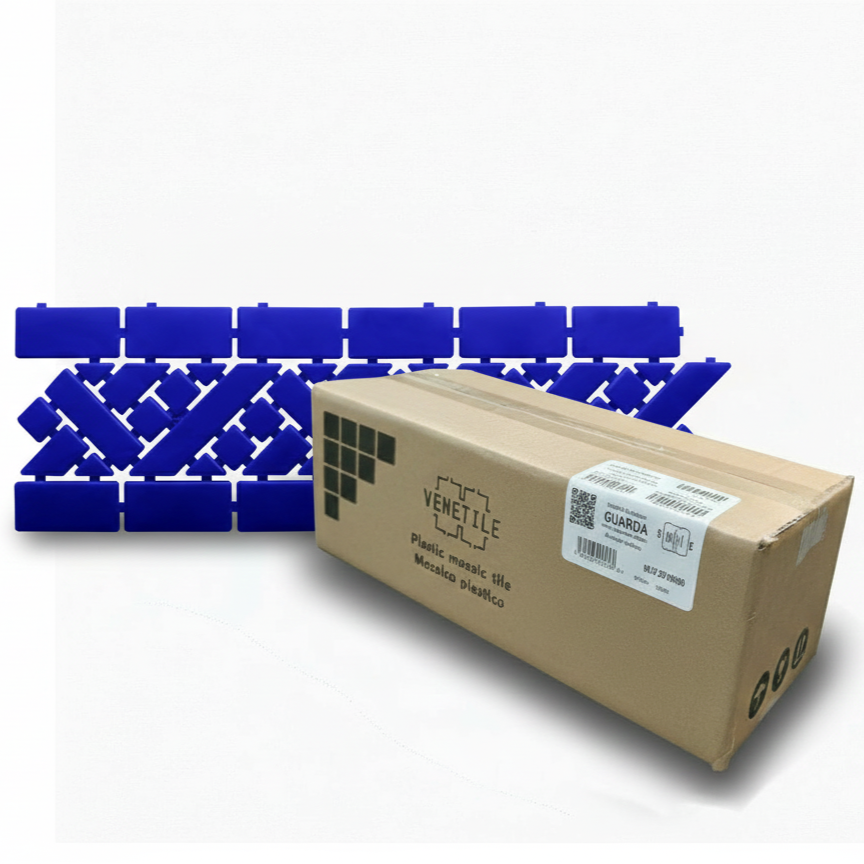 Revestimiento Plástico Guarda Angosta Azul Oscuro 10m