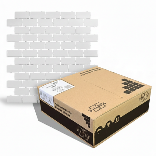 [A19C2B] Revestimiento Plástico Brick Blanco 3m2