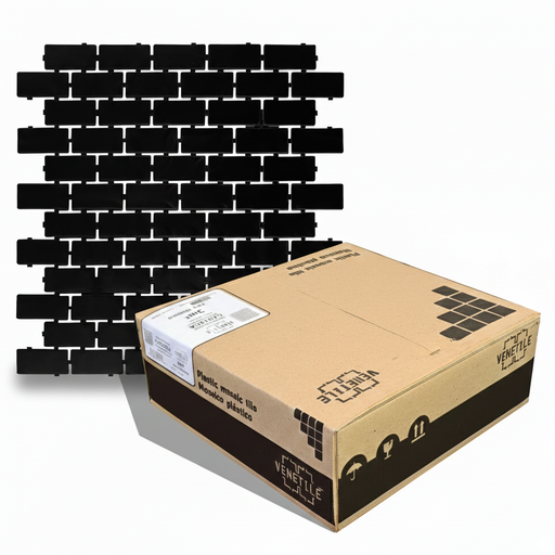 [A19C2C] Revestimiento Plástico Brick Negro 3m2
