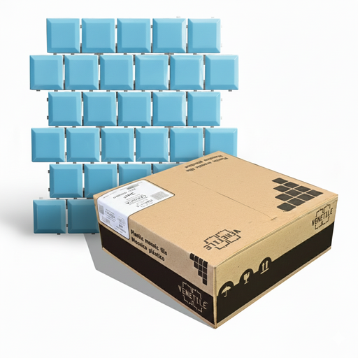 [A19E2M] Revestimiento Plástico Vintage Celeste Claro 3m2