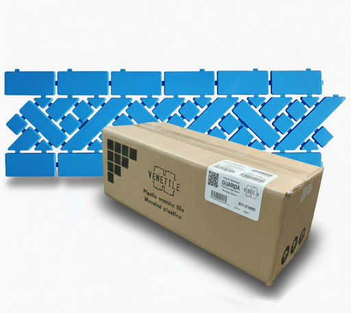 [A19G1F] Revestimiento Plástico Guarda Angosta Celeste 10m