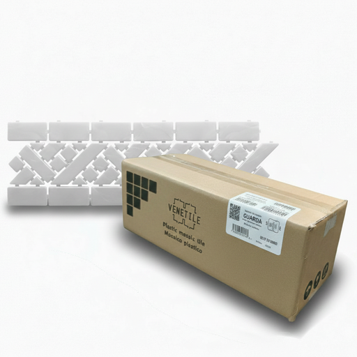 [A19G1G] Revestimiento Plástico Guarda Angosta Blanco Perlado 10m