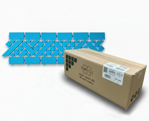 [A19G1I] Revestimiento Plástico Guarda Angosta Turquesa 10m