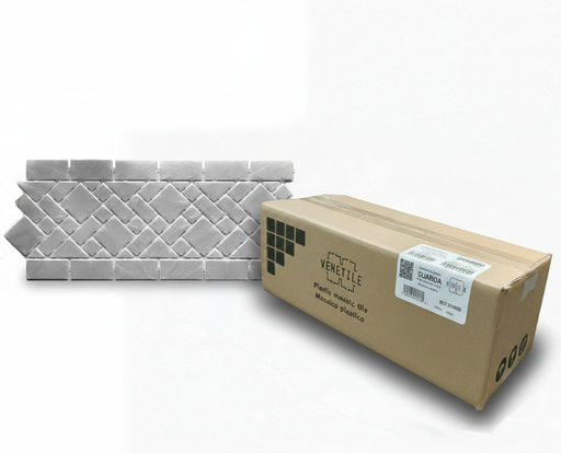 [A19H1H] Revestimiento Plástico Guarda Ancha Gris Perlado 10m