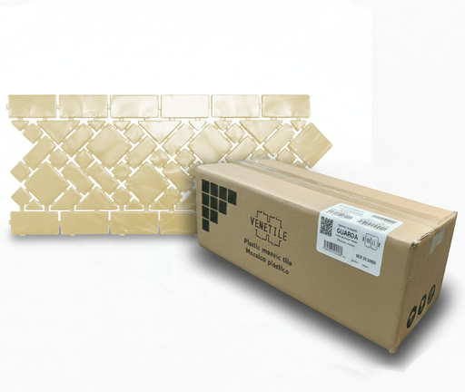 [A19H1Q] Revestimiento Plástico Guarda Ancha Arena Perlado 10m